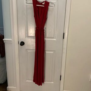 Loft red pants suit size XS